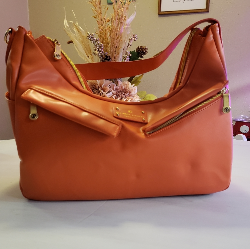 Six pack fitness travel fit orange duffle bag